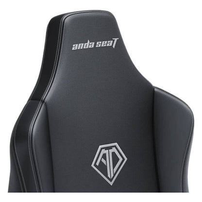 AndaSeat Novis Series Gaming Chair | Large Size | Premium PVC Leather Upholstery | 5cm Raised Seat Sides | Ergonomic Design | Elegant Black