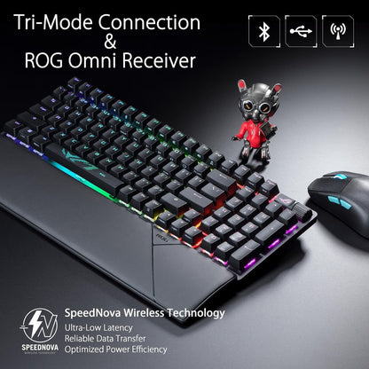 Asus ROG X901 Strix Scope II Gaming Keyboard – -96% Layout, English & English-Arabic, Tri-Mode, Hot-Swappable, RGB