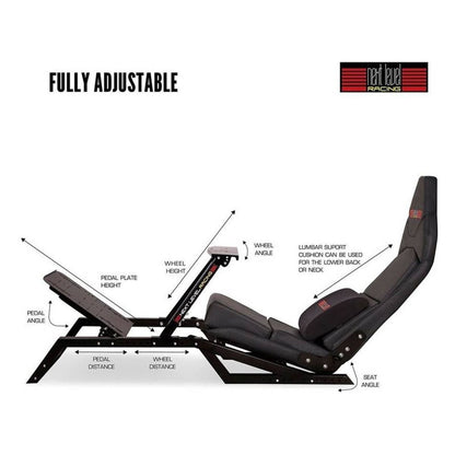 Next Level Racing F-GT Simulator Cockpit Gaming Chair – Dual Position Formula &amp; GT Racing Cockpit, Fully Adjustable, Seat Slider, Gear Shifter Support &amp; Lumbar Support Cushion, Black (NLR-S010)