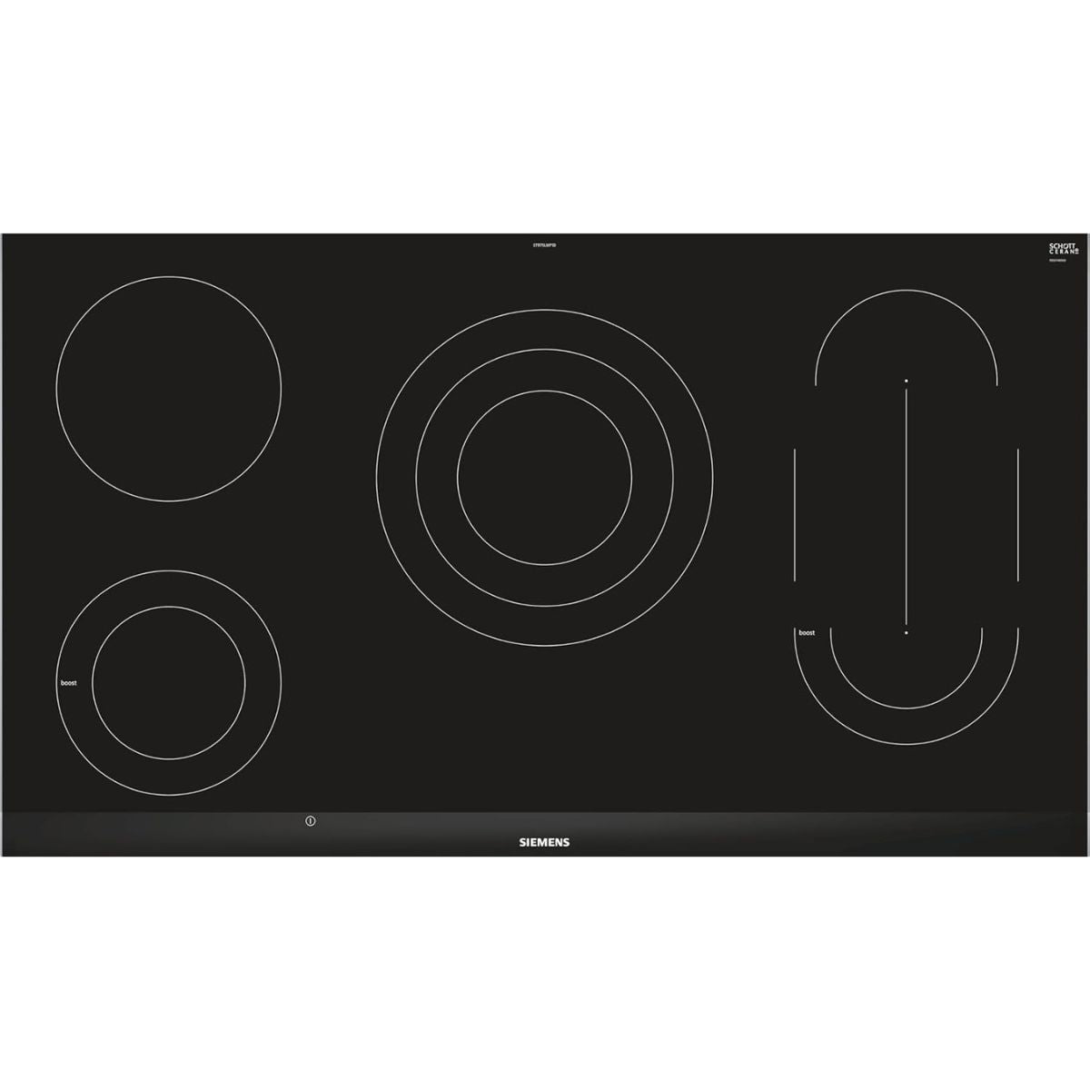 Siemens 90cm Built-In Electric Hob – Ceramic Surface, 5 Zones, Dual Light Slider Touch Control (Model: ET975LMP1D)