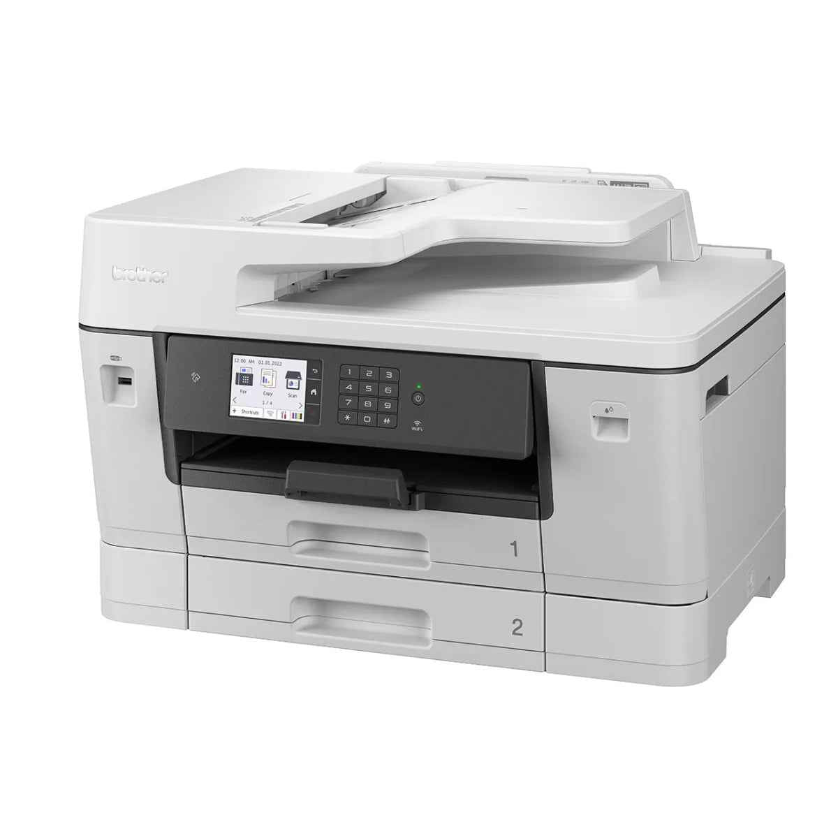 Brother J3940DW MFC A3 Inkjet Printer, Up to 28.0/28.0 ipm Print Speed, Up to 1200 4800 dpi, 3.5" TFT Touch LCD, Up to 500 +100 Sheets Multi-purpose Tray, Wi-Fi / USB 2.0