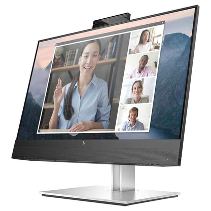 HP E24mv G4 23.8" Full HD LCD Monitor 16:9 IPS, Anti Reflective, 1920 x 1080, HDMI - VGA - DisplayPort, USB Hub, Webcam, Video - Audio, Black - Silver
