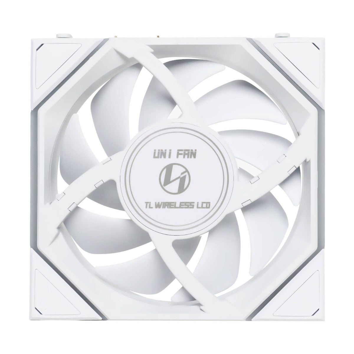 Lian-Li UNI FAN TL120 LCD Reverse Blade Wireless Case Fan – 1900 RPM, 54.3 CFM Airflow, Fluid Dynamic Bearing, Single Pack | Black / White