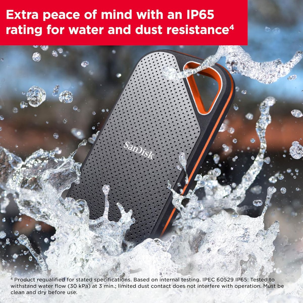 SanDisk Extreme Pro Portable SSD – 4TB, Up to 2000MB/s, USB-C 3.2 Gen 2 High-Speed Storage