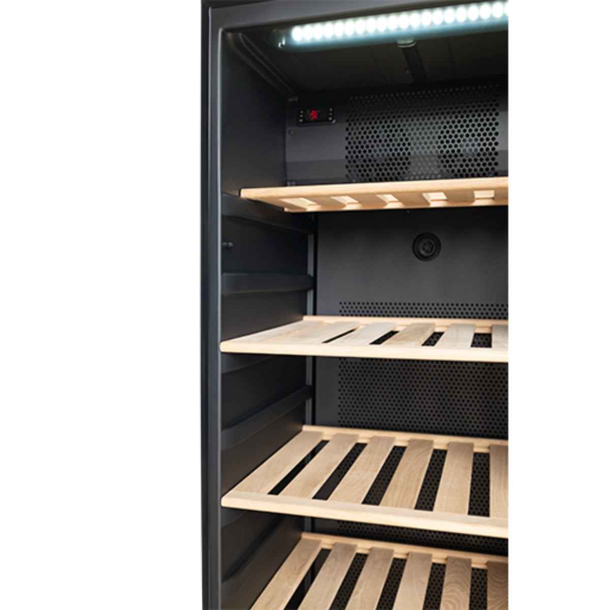 Vestfrost WFG 185, 197 Bottle Beverage/Wine Cooler, Upright Wine Cabinet, Black Glass Door, Wfg185Black