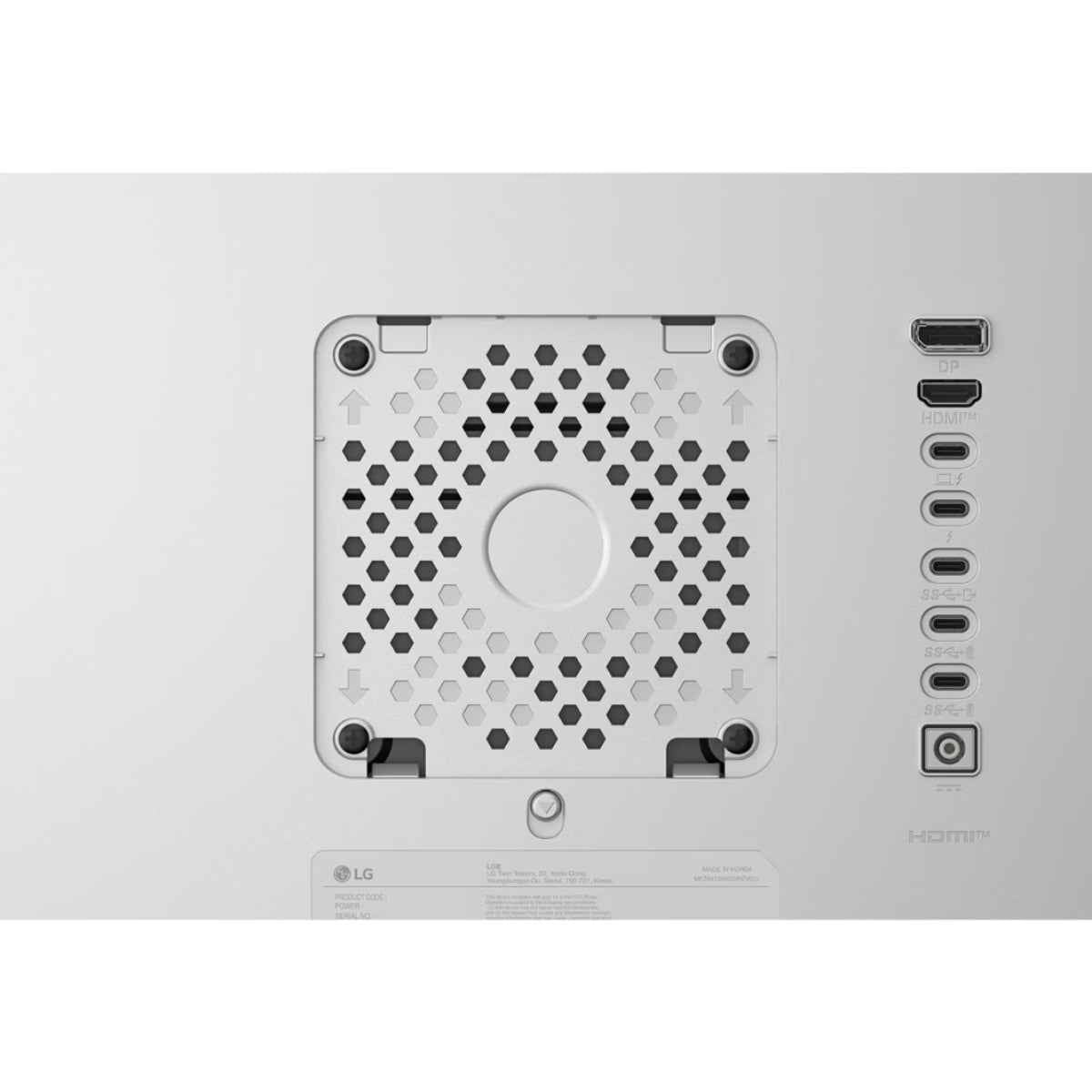 LG UltraFine  Monitor, 32" IPS Black Display, 6K Resolution, 60Hz Refresh Rate, 5ms (GtG @ Faster) Response Time, Thunderbolt 5 Port, DisplayHDR 600, HDR10, White