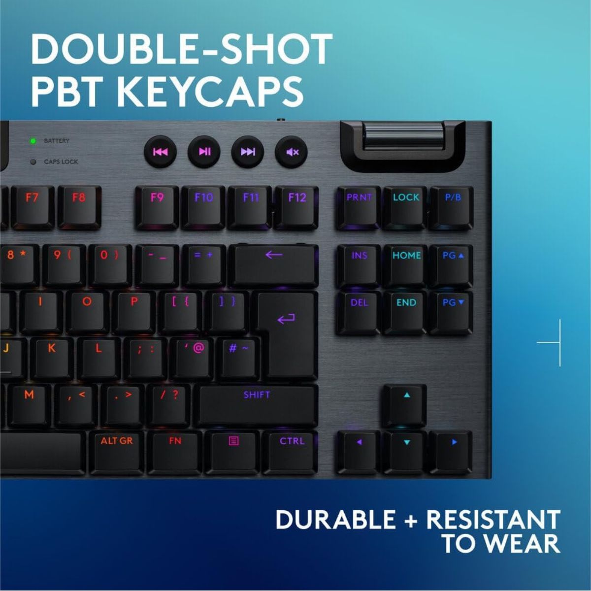 Logitech G915 TKL Tenkeyless LIGHTSPEED Wireless RGB Mechanical Gaming Keyboard – Clicky, No Numpad, Model 920-009537