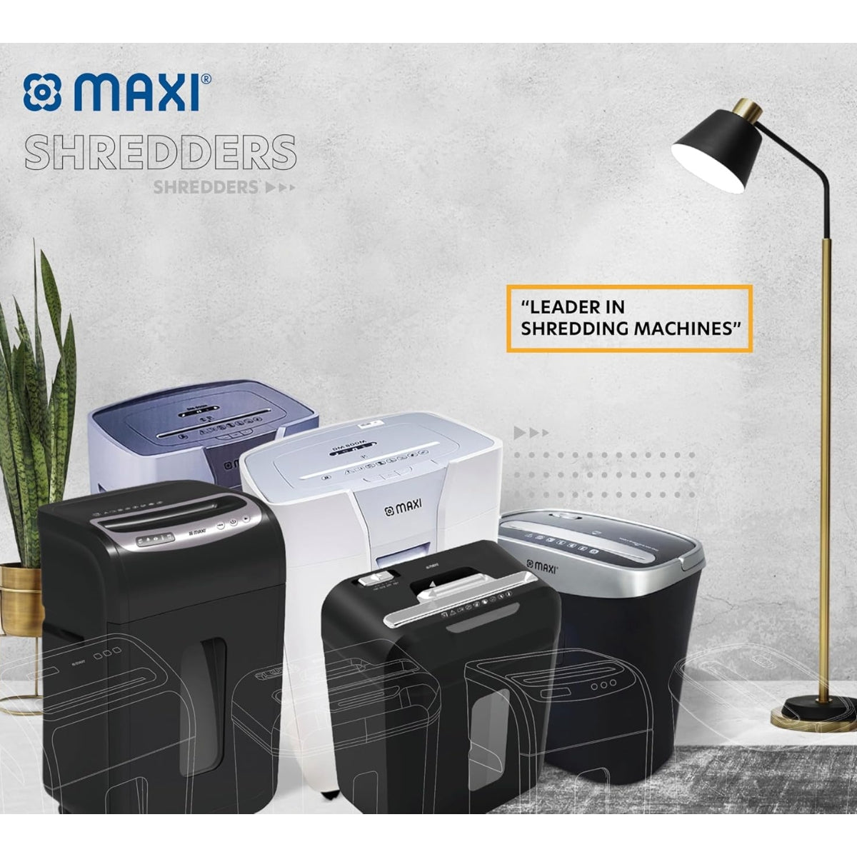 Maxi Micro Cut Shredder MX-DM800M – High Security Micro-Cut, 8-Sheet Capacity, 2×12mm Shred Size, 15L Bin, P-5 Security Level, Black/Grey