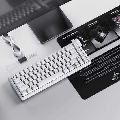 Cybeart Akula 65 Signature Edition Gaming Keyboard – 65% Compact Layout, Pre-Lubed Mechanical Switches, Hot-Swappable Keys, RGB Backlighting, Tri-Mode Connectivity