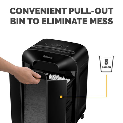 Fellowes Powershred LX85 Cross-Cut Shredder | P-4 | 12-Sheet Capacity | 4 × 40mm | 5-Gallon Bin | Black | 4400401