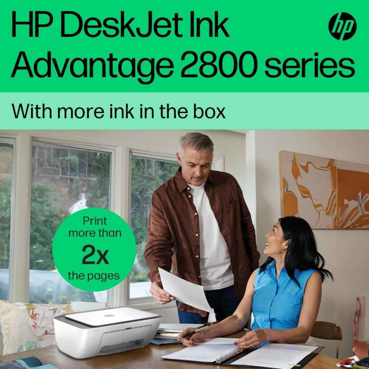 HP Ink Advantage 2876 WiFi Colour Printer - Print/Scan/Copy Ideal for Home