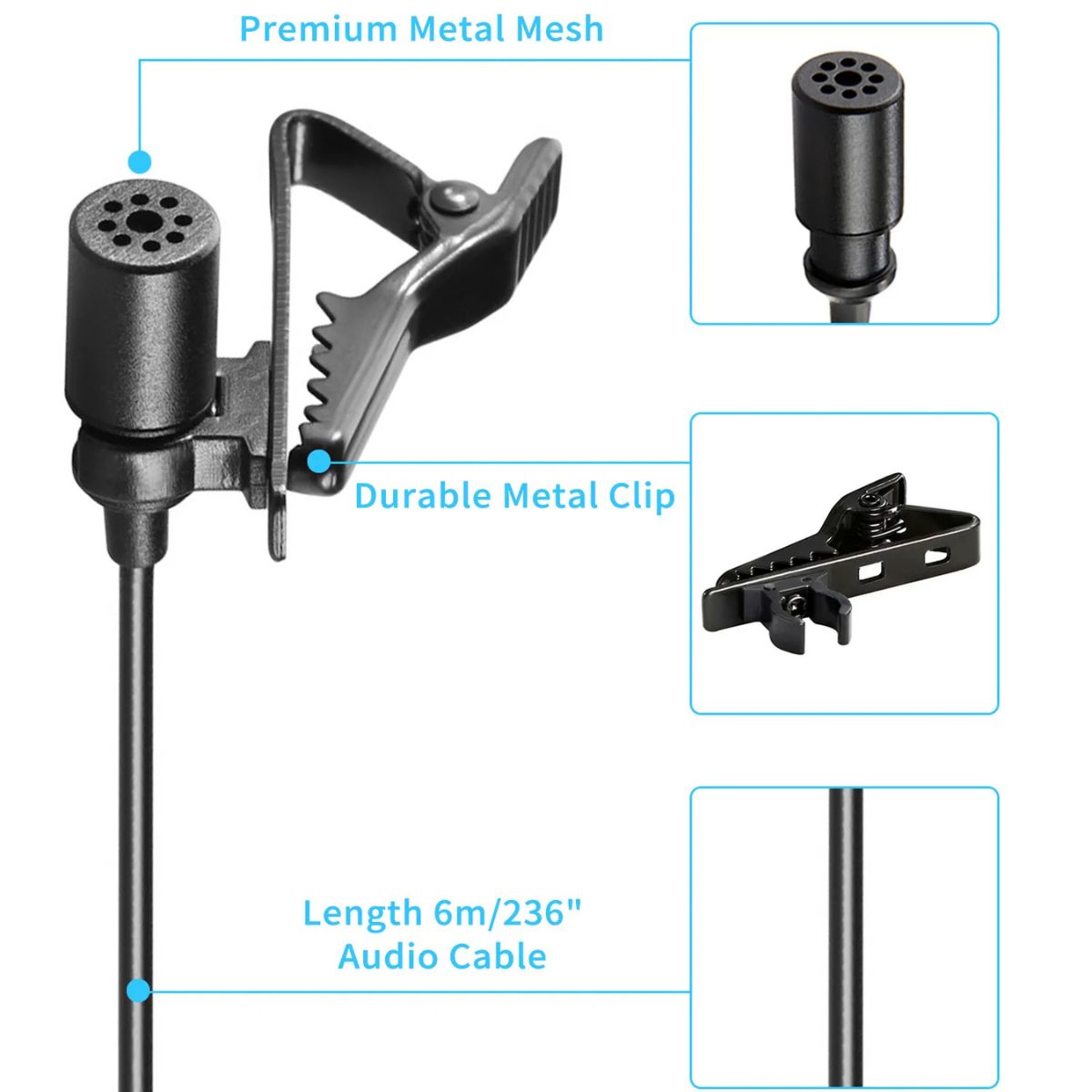 Boya BY-M1 Lavalier Microphone – Black