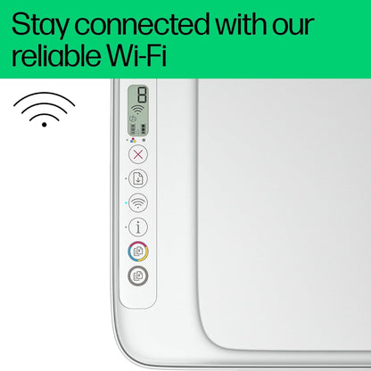 HP DeskJet Ink Advantage 2875 AIO Printer, Print, Copy, Scan, Up to 7.5ppm Print Speed, 1200 x 1200 DPI Print Resolution, Contact Image Sensor Scan Technology, White | 60K47C