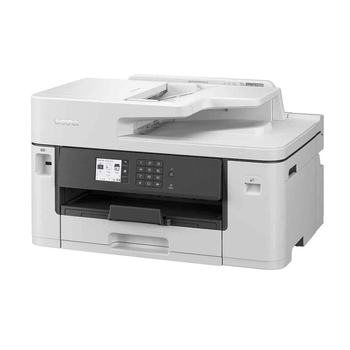 Brother Professional A3 Wireless AIO Inkjet Printer, 1200 4800 dpi Resolution, 28 ppm Print Speed, 2 Sided Printing, Up to 250 Sheet Input, Printer/Scanner/Copier, USB 2.0, White | MFC-J2340DW