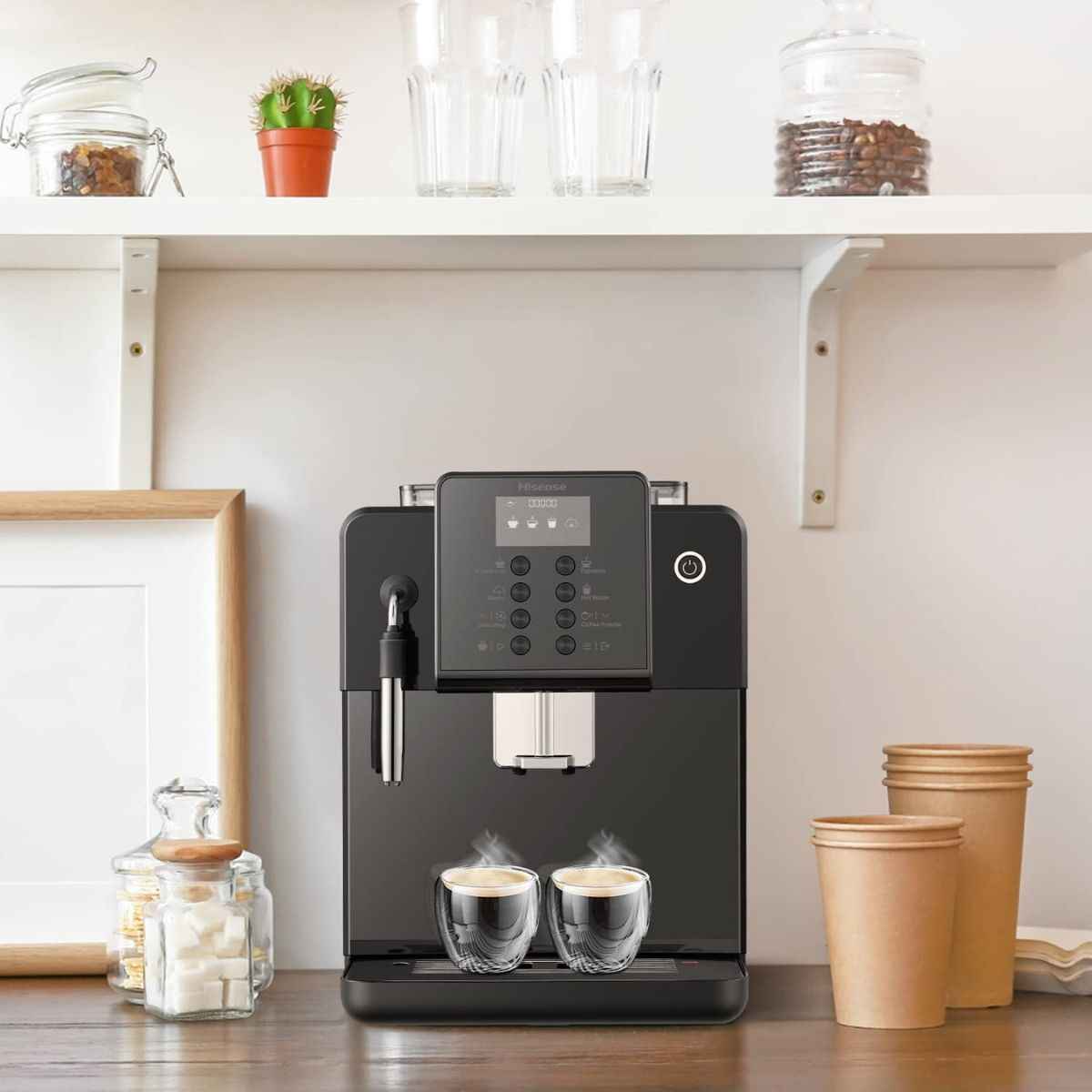 Hisense Fully Automatic Espresso Coffee Machine – HAUCMBK1S1, Black