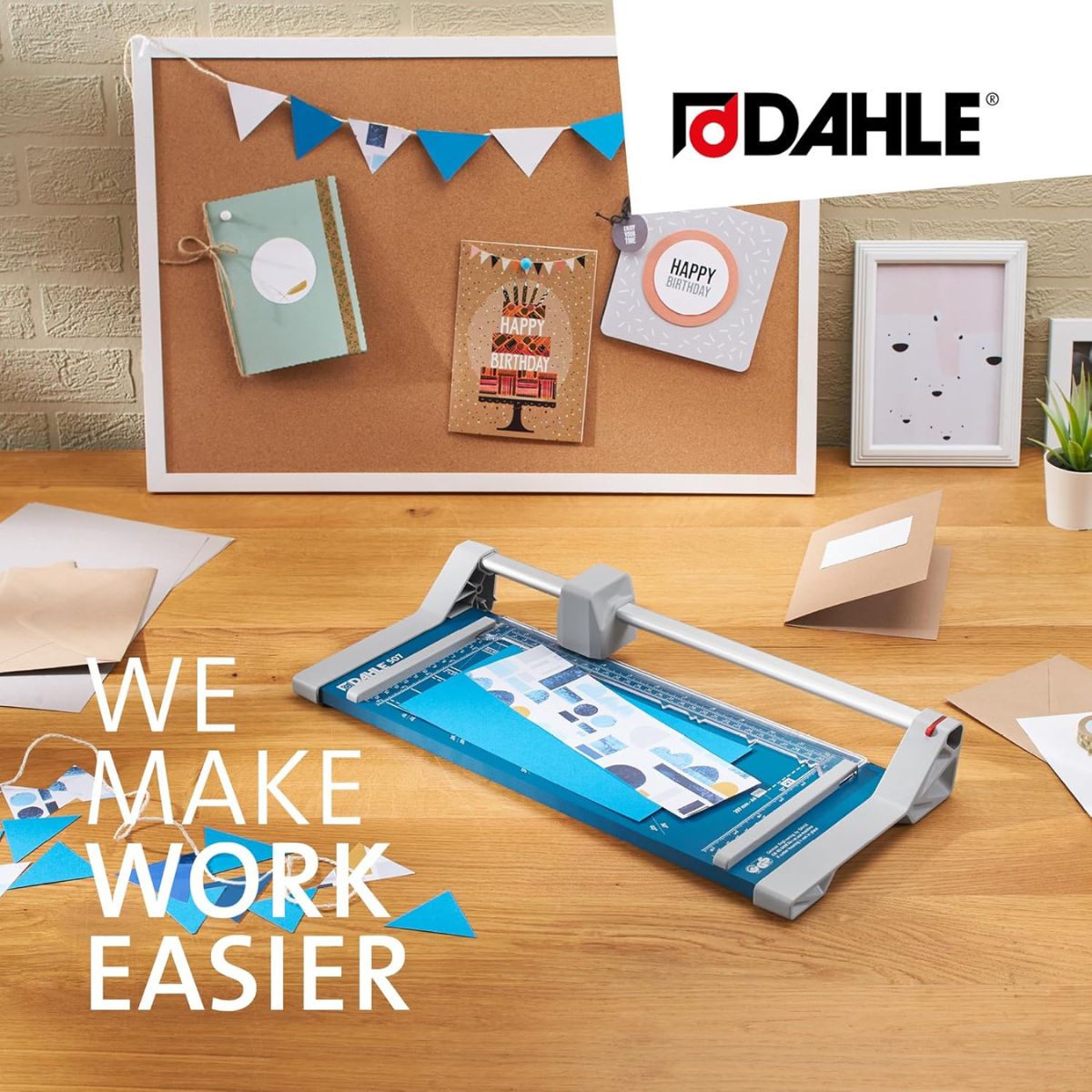Dahle 507 Craft Creative DIN A4 Self-Sharpening Paper Trimmer | Safety Cutting Protection | Blue | DHL 00507-24040