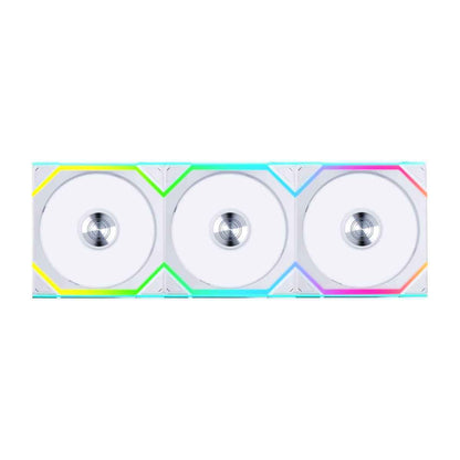 Lian-Li UNI FAN SL Wireless Reverse Blade Case Fans – 120mm, 2000 RPM, 69.5 CFM Airflow, FDB Bearing, Pack of 3 | Black / White