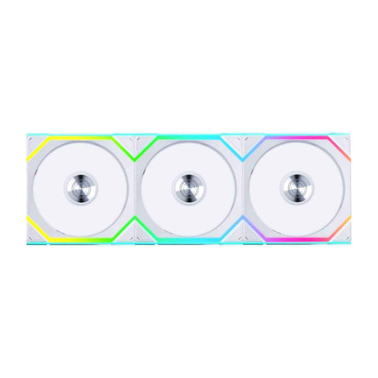 Lian-Li UNI FAN SL Wireless Reverse Blade Case Fans – 120mm, 2000 RPM, 69.5 CFM Airflow, FDB Bearing, Pack of 3 | Black / White