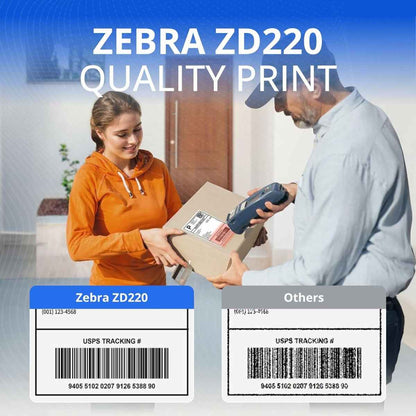Zebra ZD220 TT Label Printer, 203 dpi/8 Dots Per mm Resolution, 4 in./102 mm Per Second Print Speed, Peeler, EPLII, ZPLII, USB | ZD22042-T0EG00EZ