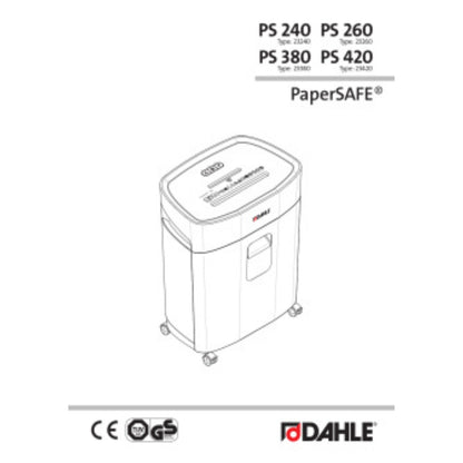 Dahle PS240 Departmental Shredder – 4 x 12mm Cross Cut, High Security Professional Office Shredding with German Engineering