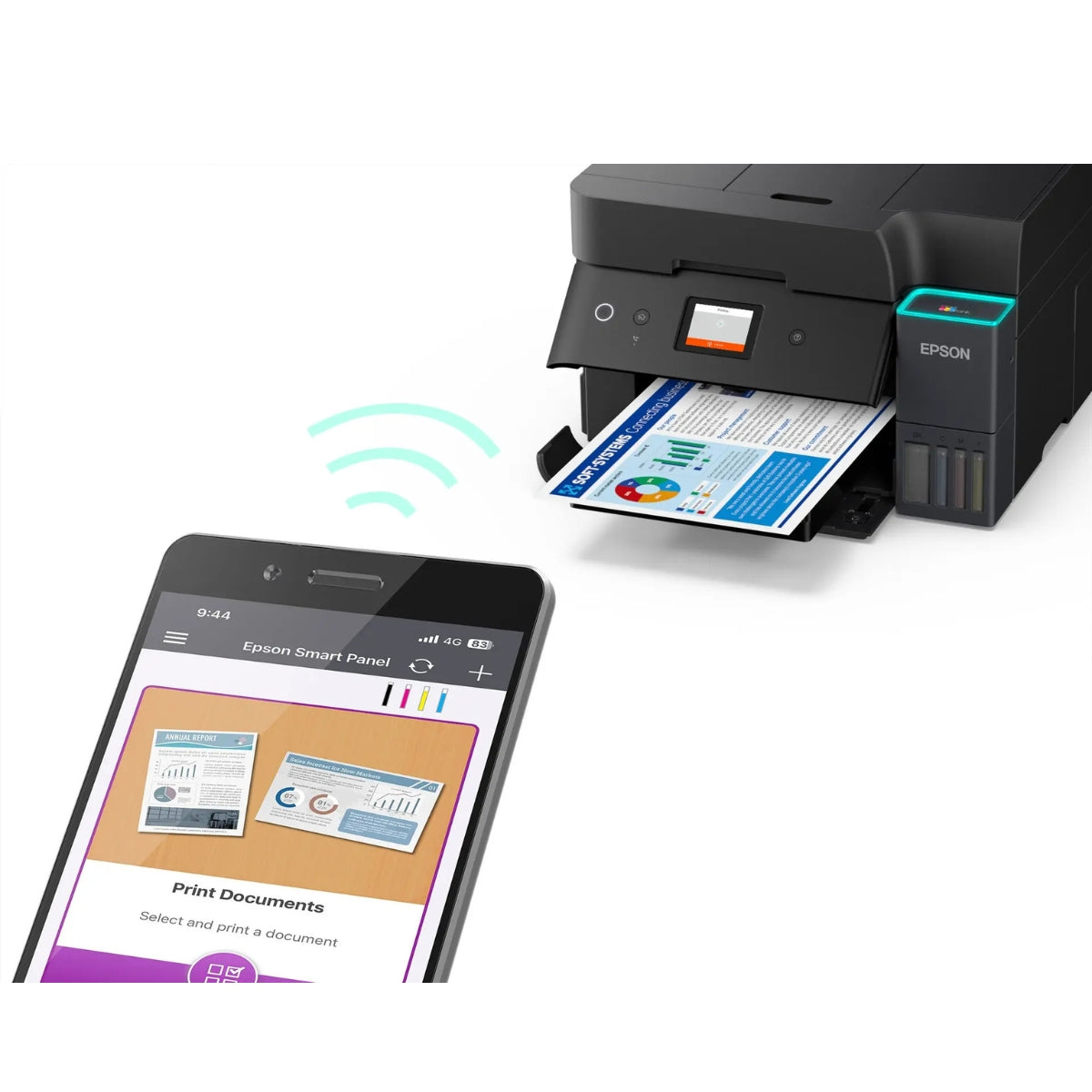 Epson EcoTank L6390 Wireless All-In-One Inkjet Printer – PrecisionCore Print Head, 4800 × 1200 DPI, Duplex Printing, WiFi, ADF, Black | C11CL40407