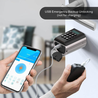 WELOCK PCB41 Smart Keypad Door Lock – Password &amp; RFID Electronic Smart Lock, Bluetooth App Control, Keyless Entry, Black | PCB41