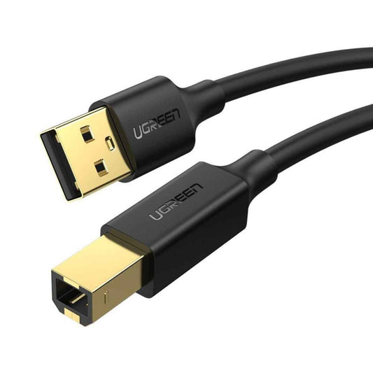 UGREEN USB 2.0 Printer Cable 1.5M Gold-Plated – High-Speed A to B Cable for Printer, Scanner & Fax (US135, Black)