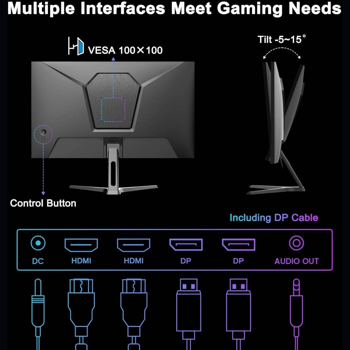 Sansui GF2Q 27" WQHD Gaming Monitor – 180Hz, 1ms (OD), IPS, Adaptive Sync, HDR (ES-G27F2Q)