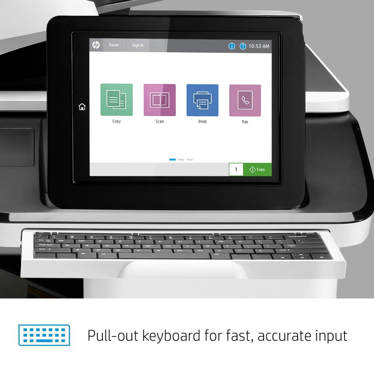 HP Color LaserJet Enterprise Flow MFP M776z Printer, Print, Copy, Scan, Fax, Up to 46 ppm, Automatic Duplex Printing, 9" Touchscreen, Enterprise Security | 3WT91A