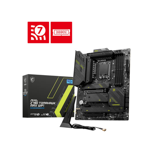 MSI MAG Z790 TOMAHAWK MAX WIFI ATX Motherboard, LGA1700 Socket, Intel Z790 Chipset, 4x DDR5 Slots, 192GB Max Memory, Wi-Fi 7 / BT 5.4, 2x PCIe x16, HDMI / DP, USB-A 3.2 / USB-C 3.2