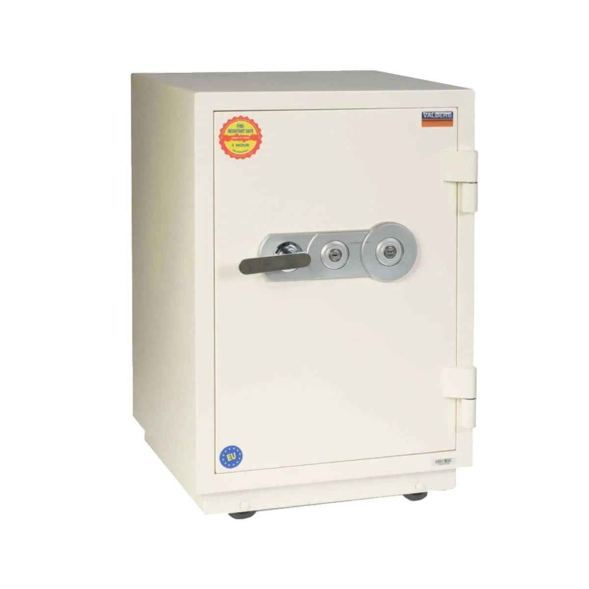 Valberg FRS-66 KL Fire Resistant Safe, 2 Key Locks, 75kg - Office  Dual Key Locks, White
