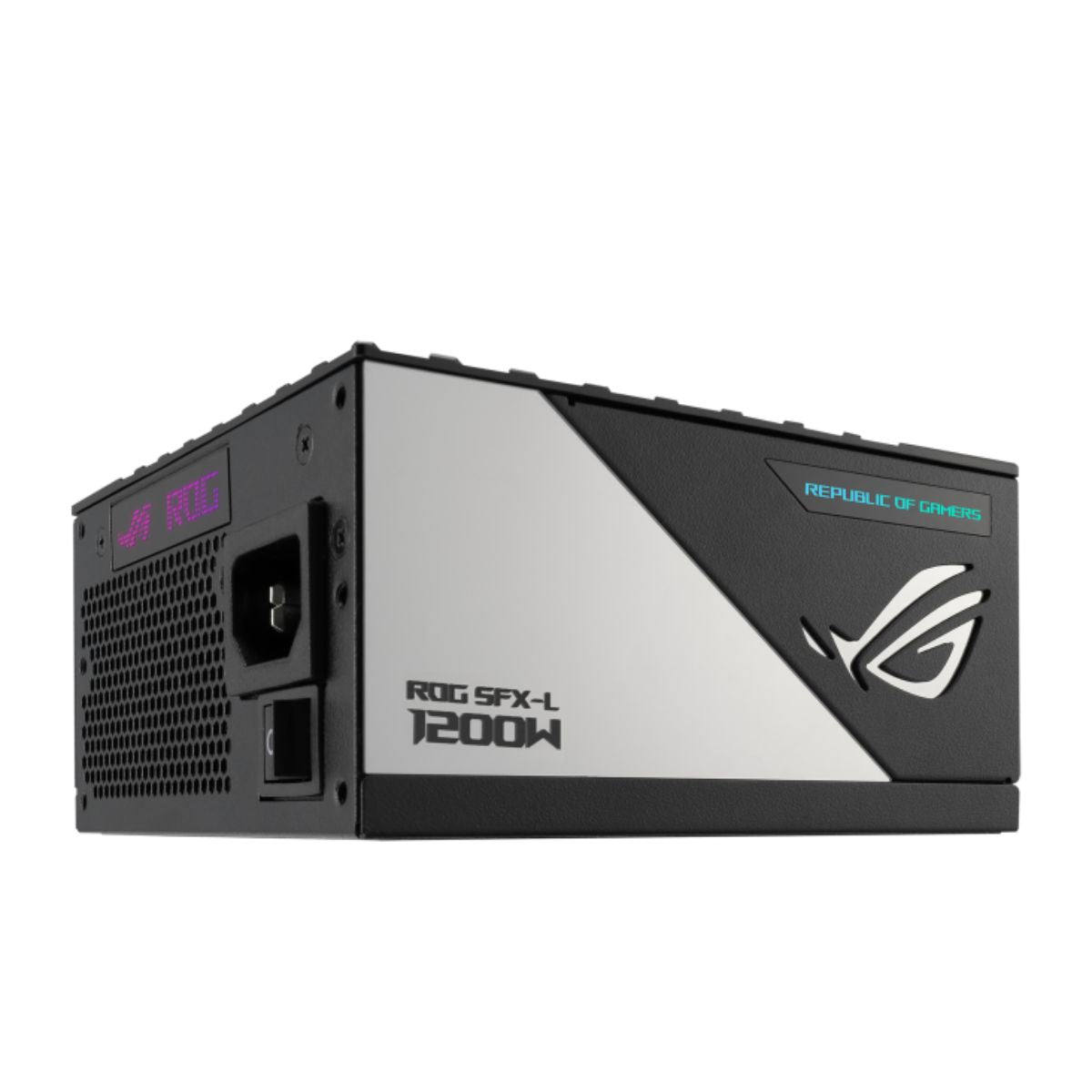 Asus ROG Loki 1200T SFX-L 80 Plus Titanium Fully Modular Power Supply, 1200W Power, ATX 3.1 Compatible, Dual Ball Fan Bearings, PCIe Gen 5.0, ARGB-Illuminated Fan & Aura Sync, Black