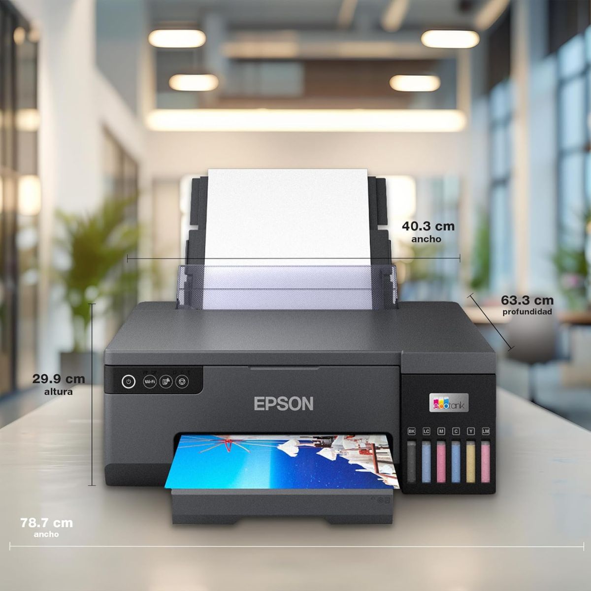 Epson EcoTank L8050 High Volume 6-Colour A4 Photo Printer | Wireless Photo Printer | Ink Filled Machine | With Box | Black | L8050