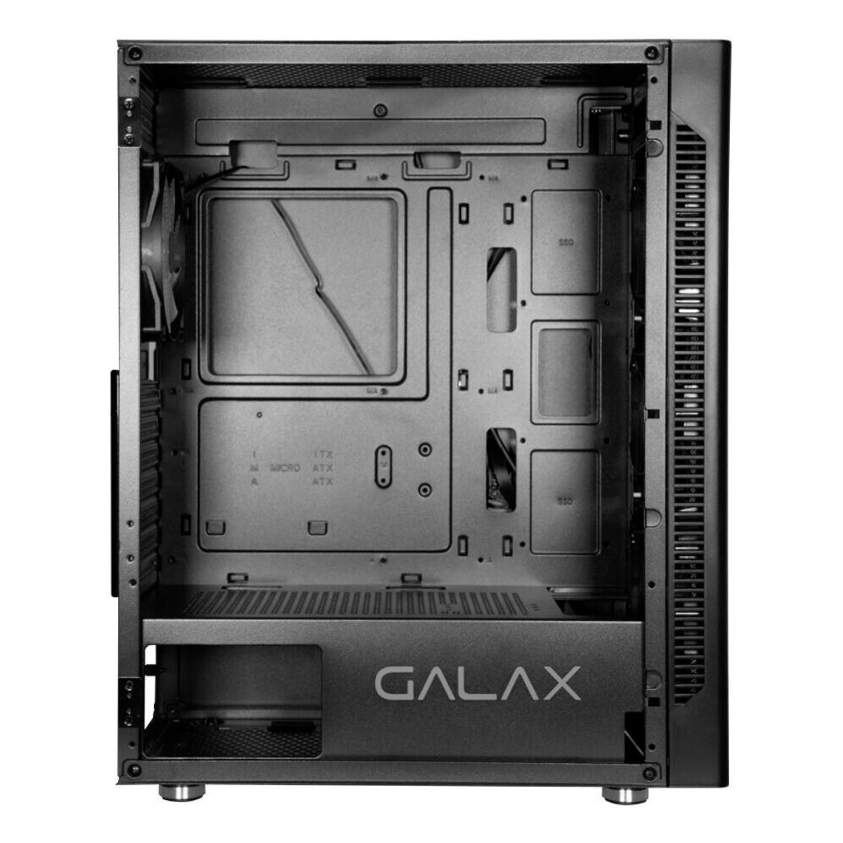 GALAX ALLSYNC Mid Tower ATX PC Case Tempered Glass Side Panel Remote Customization Peak Airflow Fits Up to 6*120mm Fans 360mm Radiators USB 3 0/2 0 HD Audio |Black