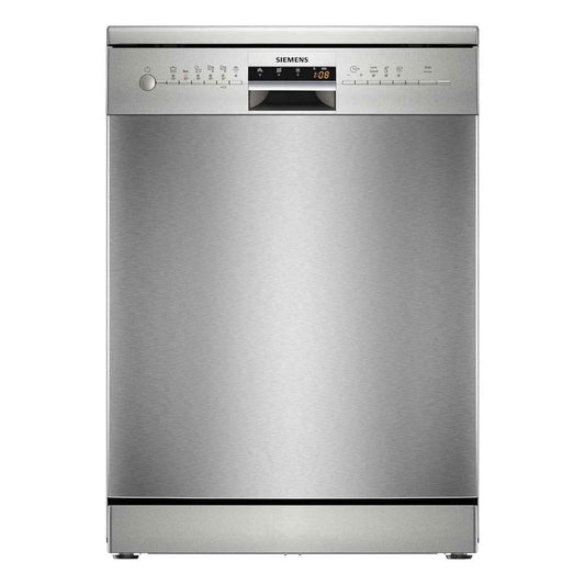Siemens iQ100 Free-Standing Dishwasher SN216I00AM, Vario Speed, Rack Matic, Hygiene Plus Motion, Inherent Heat Drying System, Brushed Steel Anti-Fingerprint