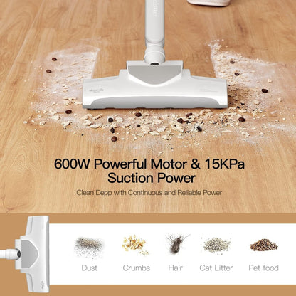 Deerma DX700 2-in-1 Handheld Vacuum Cleaner White -600 W, 0.6 Liters