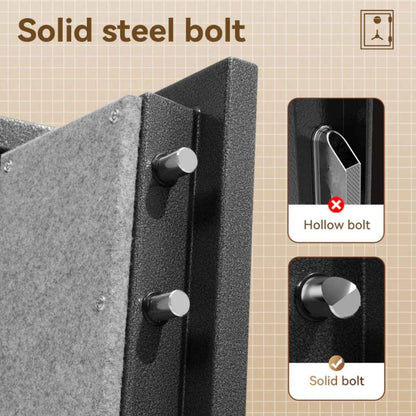 Deli T601 Fireproof Safe, Digital Security Safe Box for Home & Office, Heavy-Duty 1-Hour Fireproof Steel Safe 50.5kg (60x45x40cm) Dark Grey