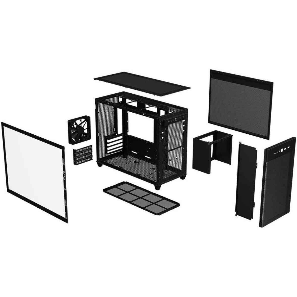 Asus Prime AP201 Tempered Glass MicroATX Computer Case, Removable Dust Filter, Up to 360mm Radiator Support, Up to 4 Fans, Black | 90DC00G0-B39010