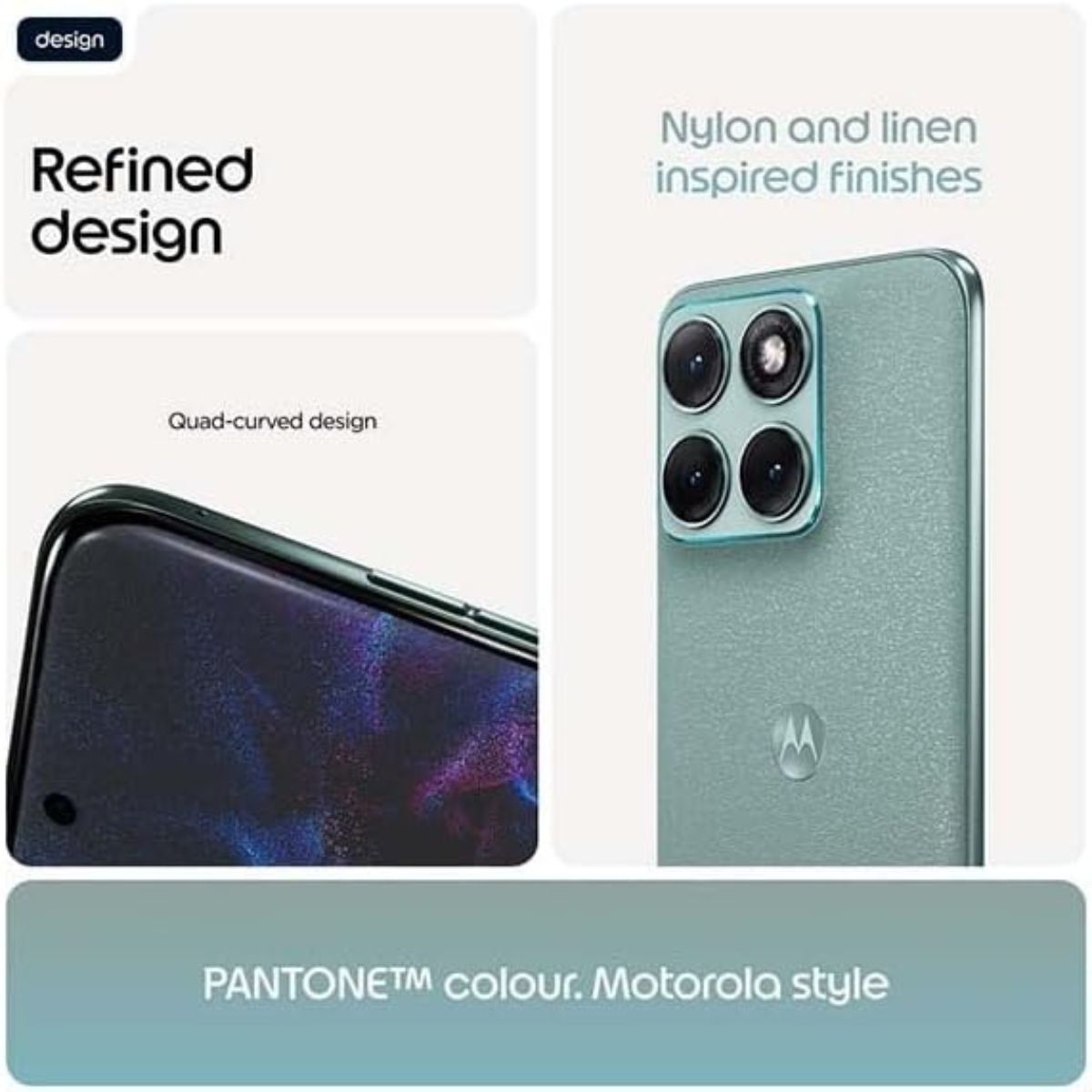 Motorola Edge 70 Fusion 5.5G Smartphone, 12GB RAM + 12GB RAM Boost, 256GB Storage, 6.8" pOLED 144Hz Display, Sony LYTIA Camera, 7000mAh Battery, IP68/IP69, PANTONE Country Air, PANTONE Blue Surf