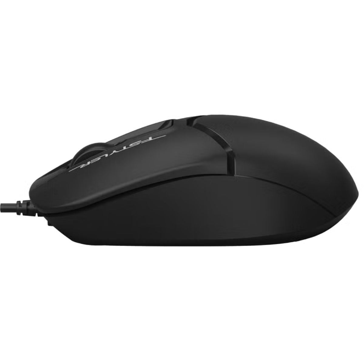 A4Tech Fstyler Silent Wired Mouse FM12ST – 1200 DPI, Silent Clicks, USB-C &amp; USB-A Support, Black