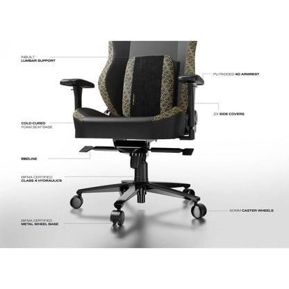 Cybeart NEO Series Imperial Edition 2.0 Gaming Chair, Supreme PU Leather, Memory Foam Lumbar Pillow, 60mm Caster Wheels, 4D Armrest, Inbuilt Lumbar Arch, 150Kg Max Weight, Imperial | GC-PUAPEXNEO-01