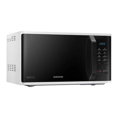 Samsung Solo Microwave Oven – 23L, 800W, with Quick Defrost, White | (MS23K3513AW)