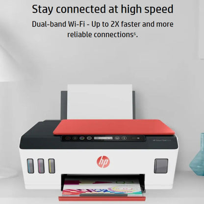 Smart Tank 519 Wireless, Print, Scan, Copy, All In One Printer, Print up to 18000 black or 8000 color pages - Red/White [3YW73A] White/Black/Red