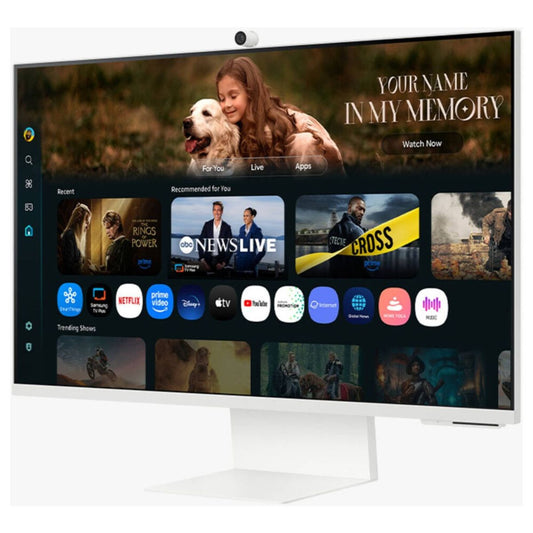 Samsung M8 M80F 4K Vision AI Smart Monitor, 32" VA Display, 4K Resolution, 60Hz Refresh Rate, 4ms (GTG) Response Time, Tizen OS, Adaptive Picture, Game Bar 2.0, White