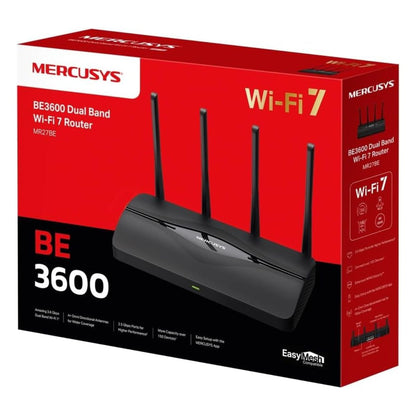 MERCUSYS MR27BE BE3600 Wi-Fi 7 Dual-Band Router | Fibre Broadband Supported | 2× 2.5 Gbps WAN/LAN Ports | 2× Gigabit LAN Ports | EasyMesh