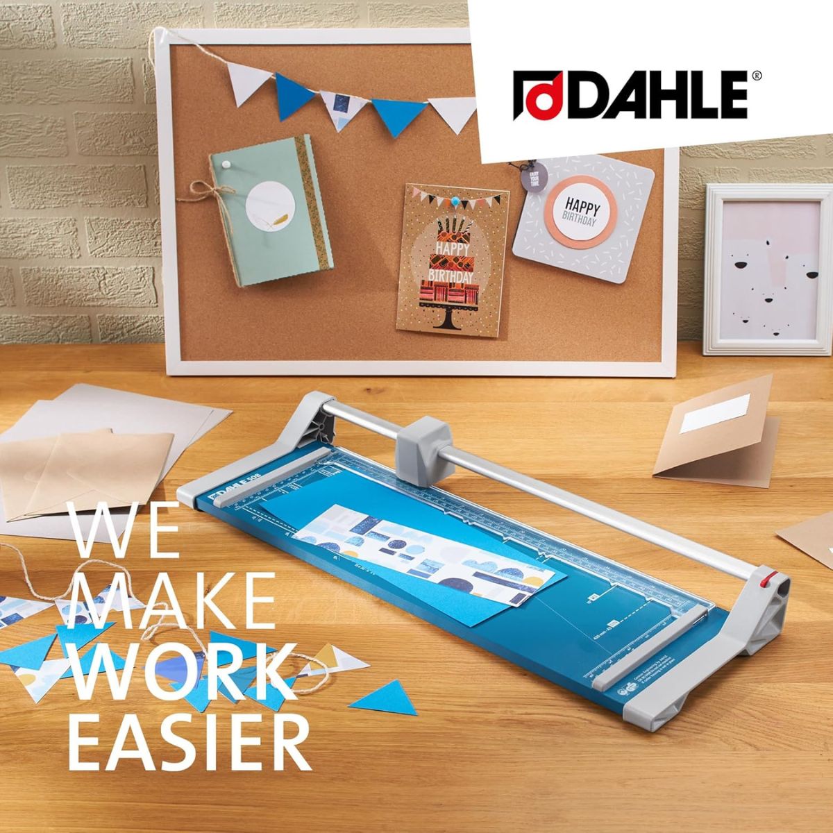 Dahle 508 Craft Creative DIN A3 Self-Sharpening Paper Trimmer | Safety Cutting Protection | Blue | DHL 00508-24050