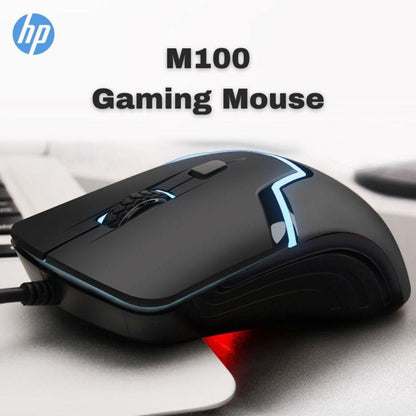 HP M100 USB Wired versatile and reliable Gaming Optical Mouse – Black | 1QW49AA