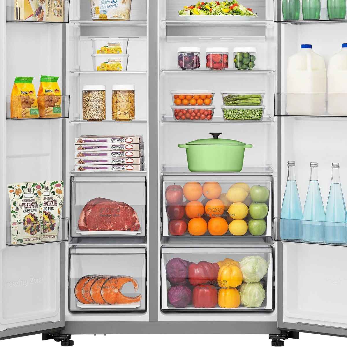 Hisense 869L Side by Side Refrigerator – RS3N668SAI3 Wi-Fi Connectivity, Inverter Compressor, Total No Frost