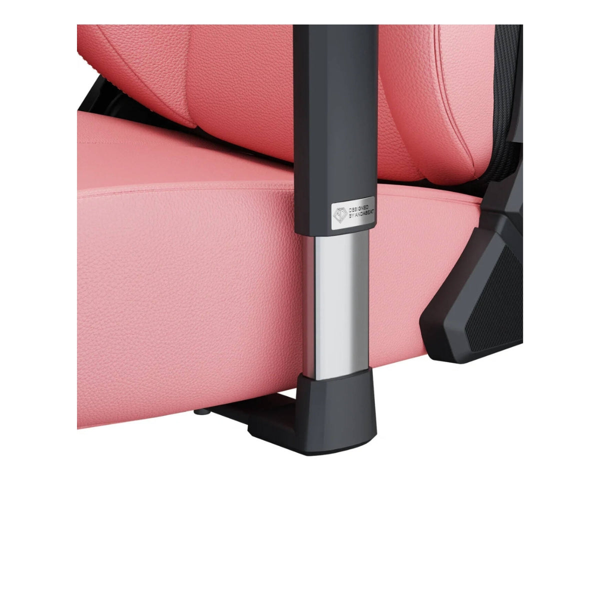 AndaSeat Kaiser 3 Series Premium Gaming Chair, Premium PVC Leather, Large, Heavy-Duty Aluminum Wheel Base, Class-4 Gas Piston, 5MM PU Covered Wheels | Creamy Pink