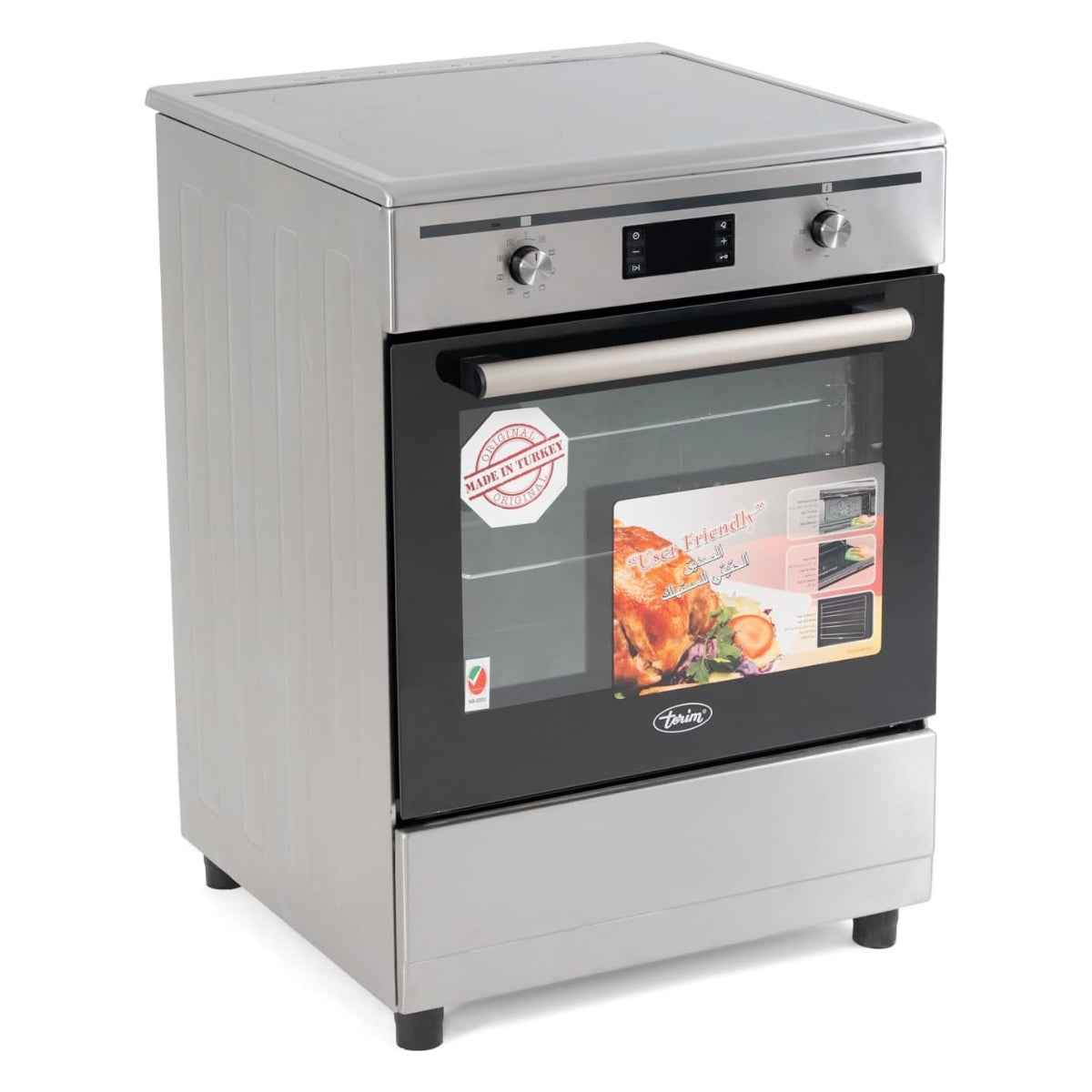 Terim TERIC66ST Freestanding Electric Cooker – Induction, 60 cm Width, Stainless Steel/Black Finish